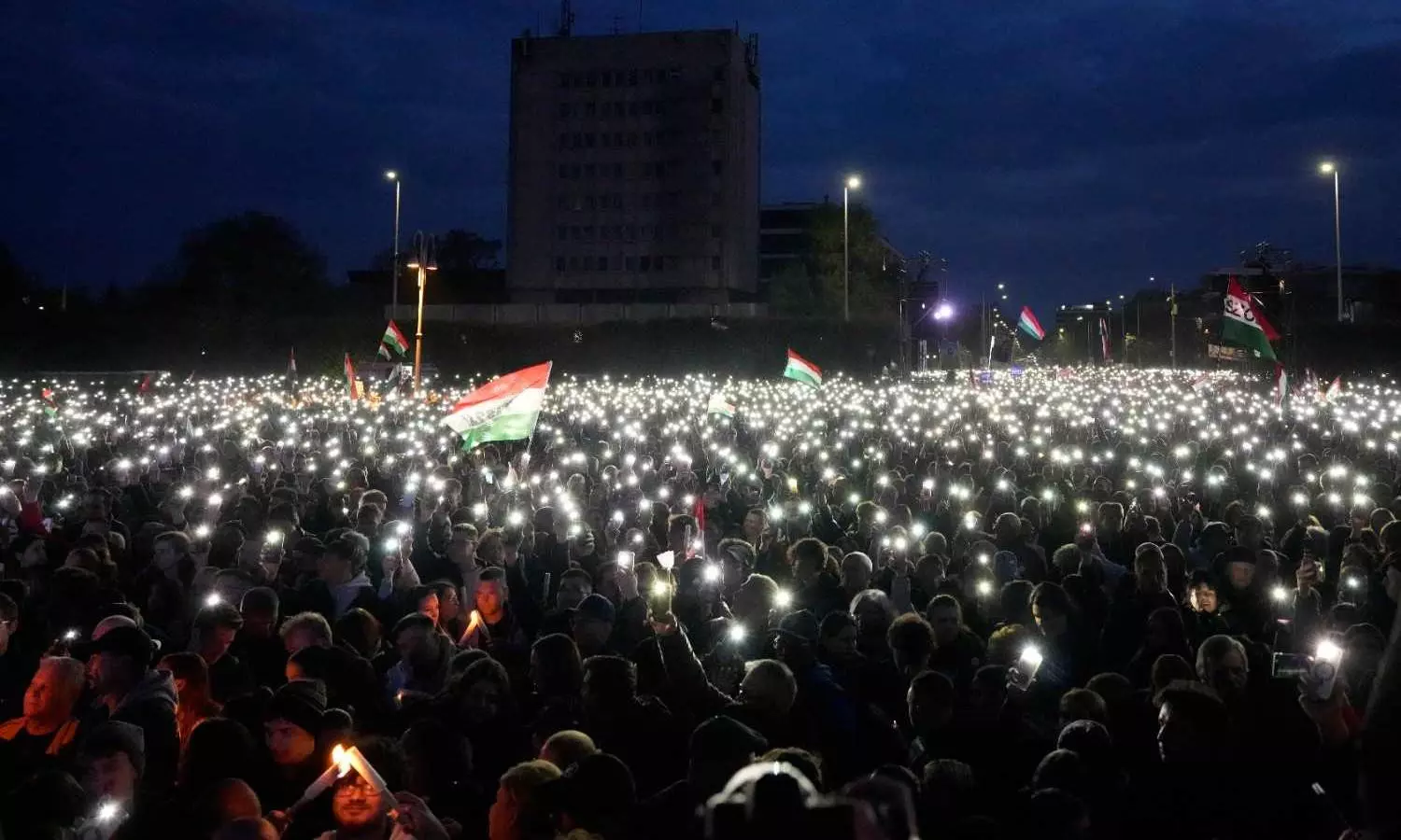 Peter Magyars election rally in Debrecen, Hungary Peter Magyars election rally in Debrecen, Hungary