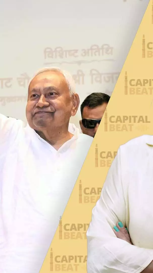 Samrat Chaudhary interacts with media after being chosen as Bihar’s next Chief Minister in Patna