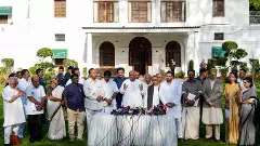 press conference by Mallikarjun Kharge and INDIA bloc leaders