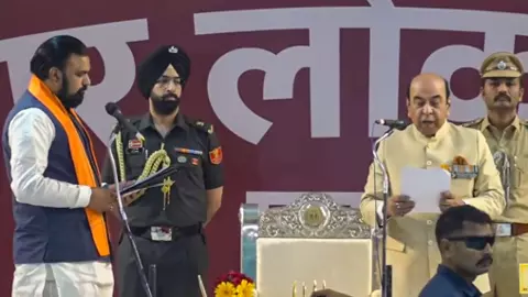 BJPs Samrat Choudhary sworn in as Bihar chief minister BJPs Samrat Choudhary sworn in as Bihar chief minister