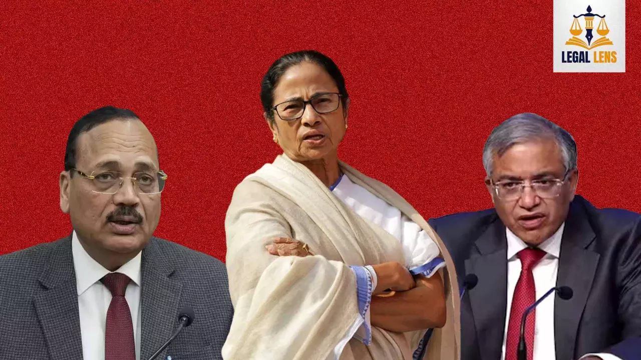 CJI Surya Kant, West Bengal CM Mamata Banerjee and CEC Gyanesh Kumar