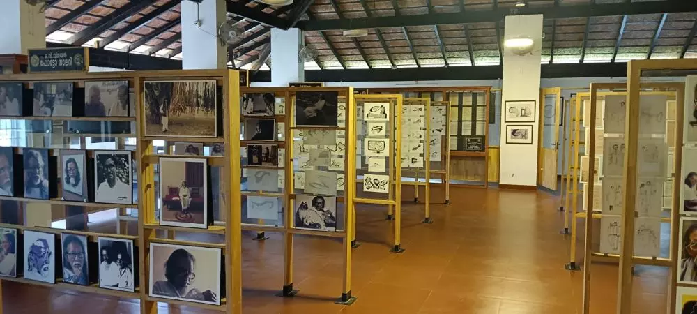 A photo gallery inside the memorial. Photo: MT Saju
