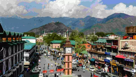 People visit the Ghanta Ghar ahead of the first anniversary of the Pahalgam terror attack, in Srinagar