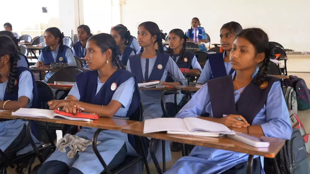 Students attend class. Photo: Komanabelli Kiran Kumar