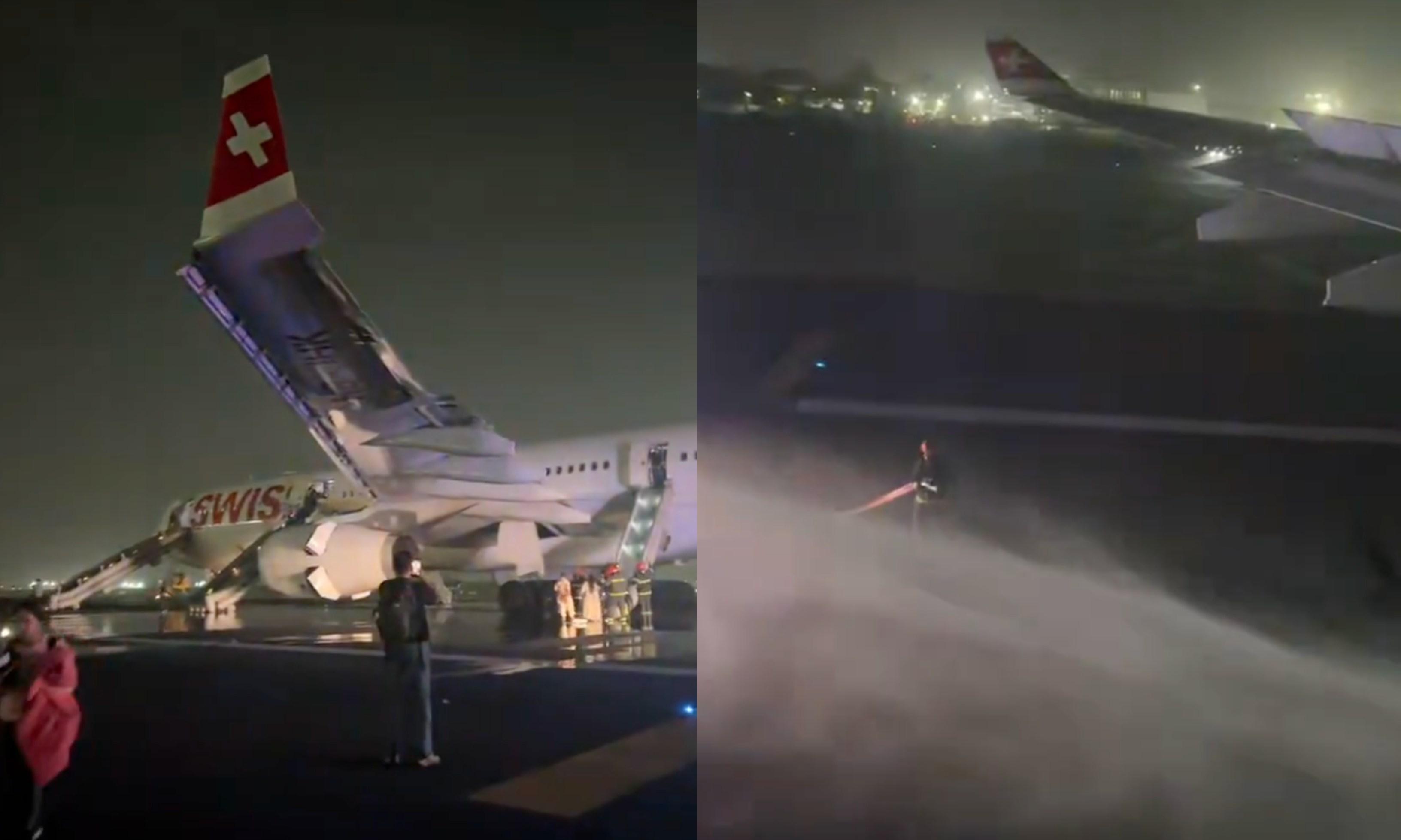 Swiss flight aborts Delhi take-off after engine fire; 6 hurt