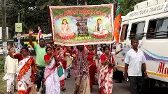 Matua community procession in Thakurnagar in West Bengal