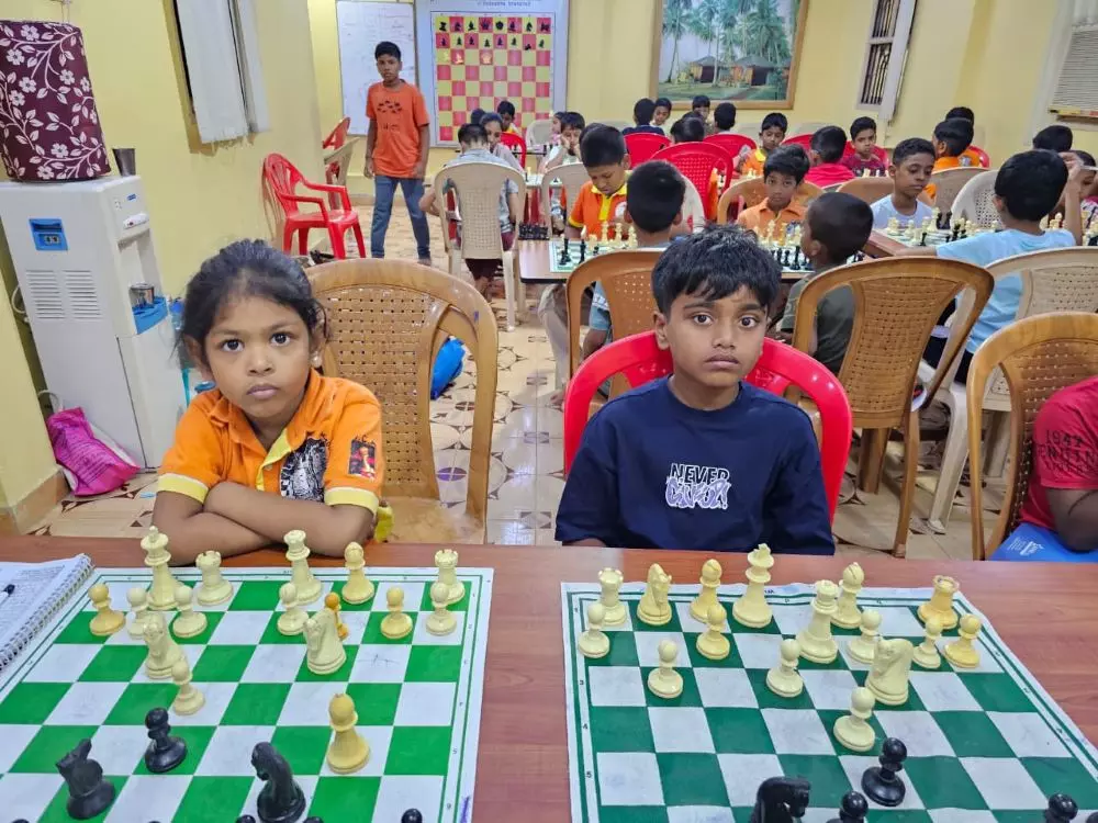 Students at Chennais T Nagar Chess Academy, which says it has seen enrolment among girls going up in the past year. Photo: By special arrangement