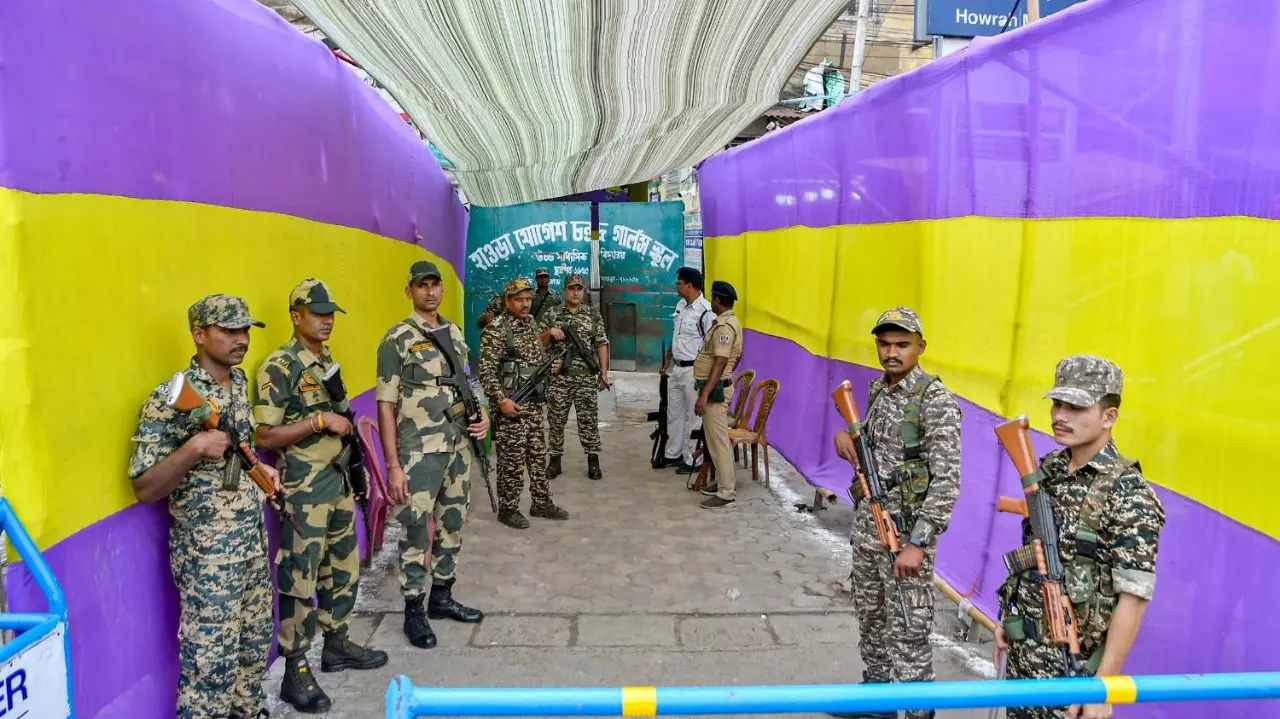 A strongroom in West Bengal ahead of the poll result day.