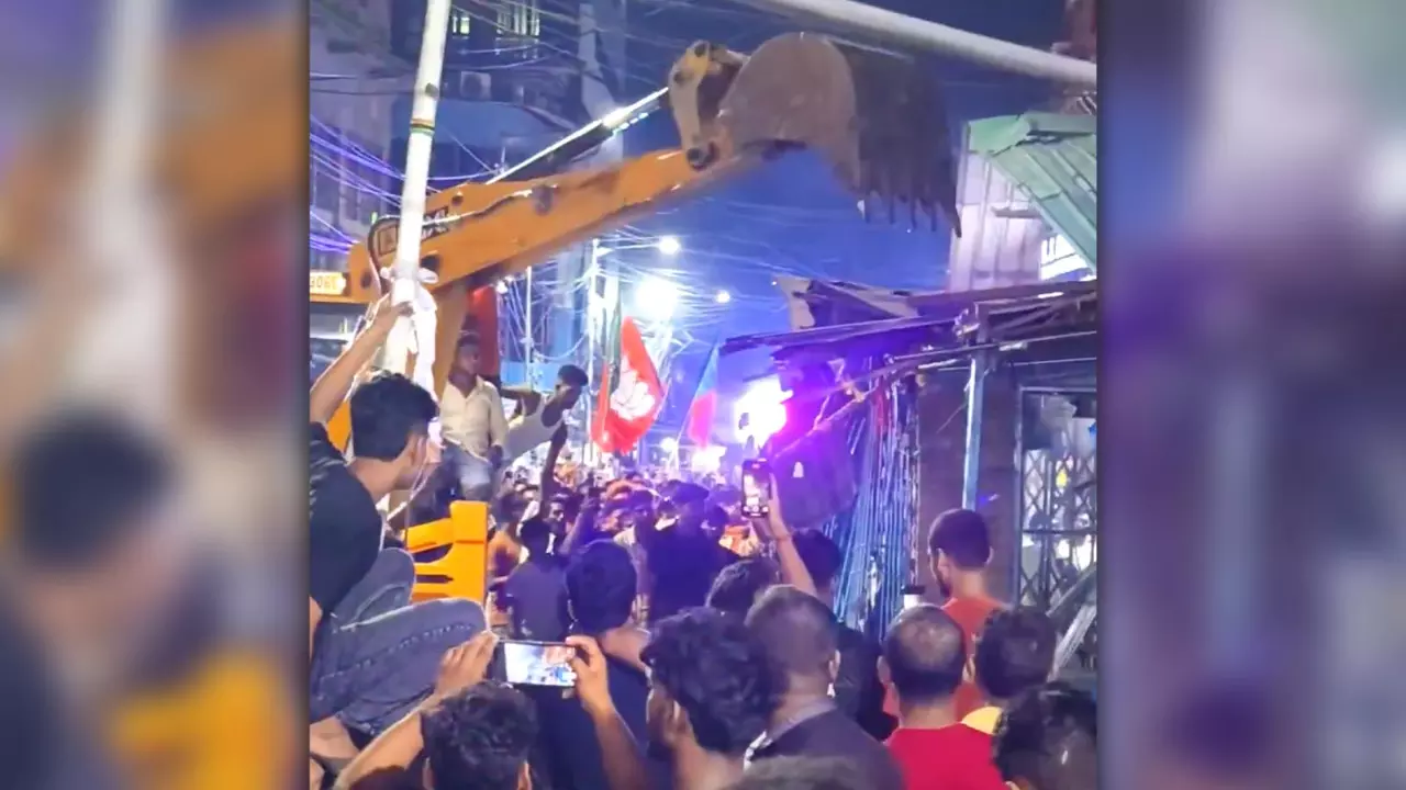 TMC office allegedly razed in Kolkata