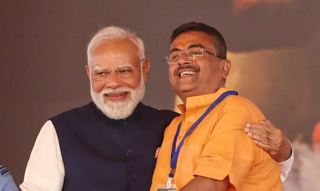 Prime Minister Narendra Modi with West Bengal Chief Minister Suvendu Adhikari Prime Minister Narendra Modi with West Bengal Chief Minister Suvendu Adhikari
