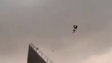 Man flung 50 feet through air by storm in Bareilly, UP