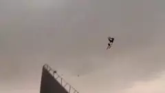 Man flung 50 feet through air by storm in Bareilly, UP