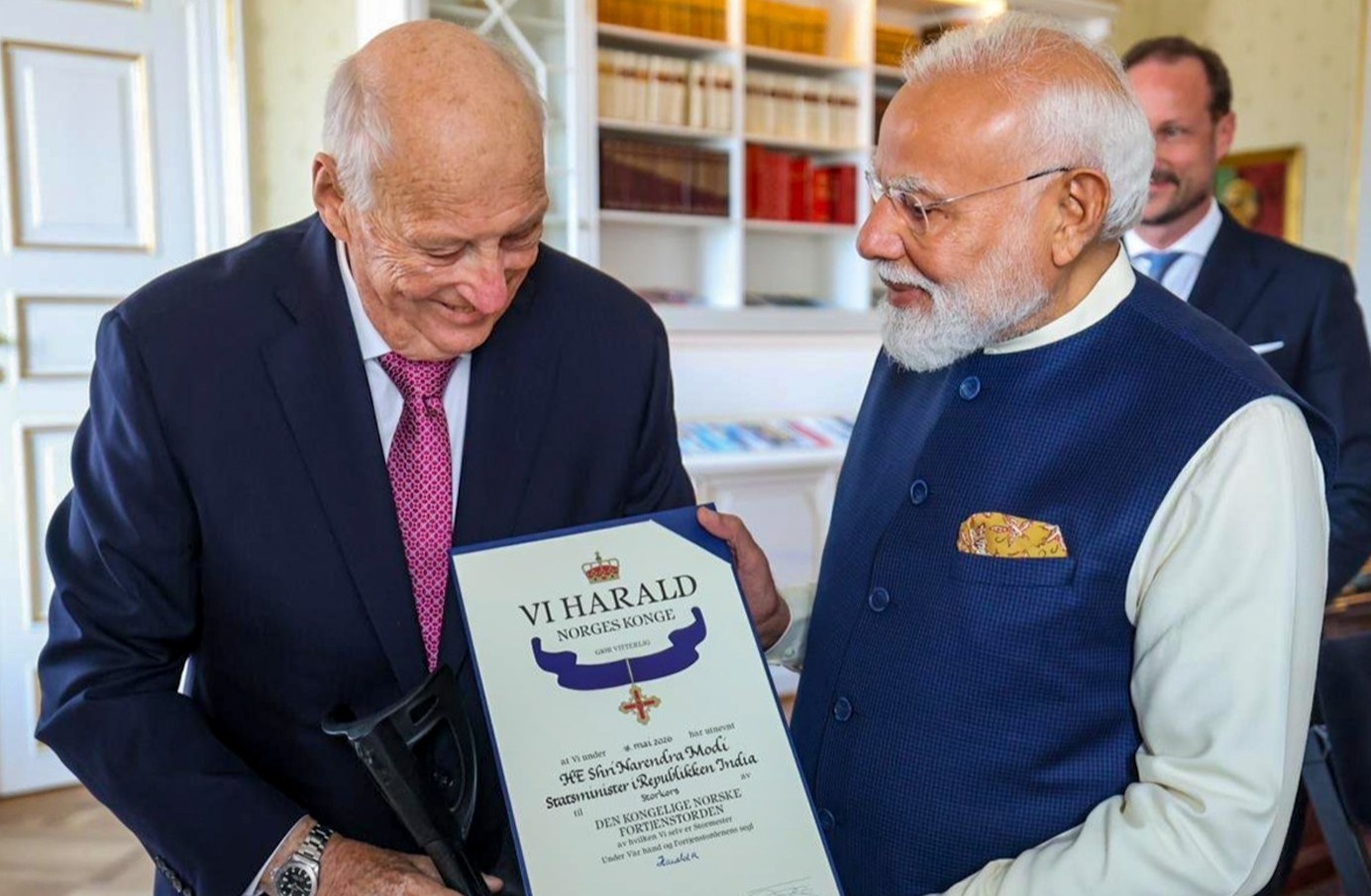 Modi receives Norways's highest civilian award, highlights India's 'rapid transformation'