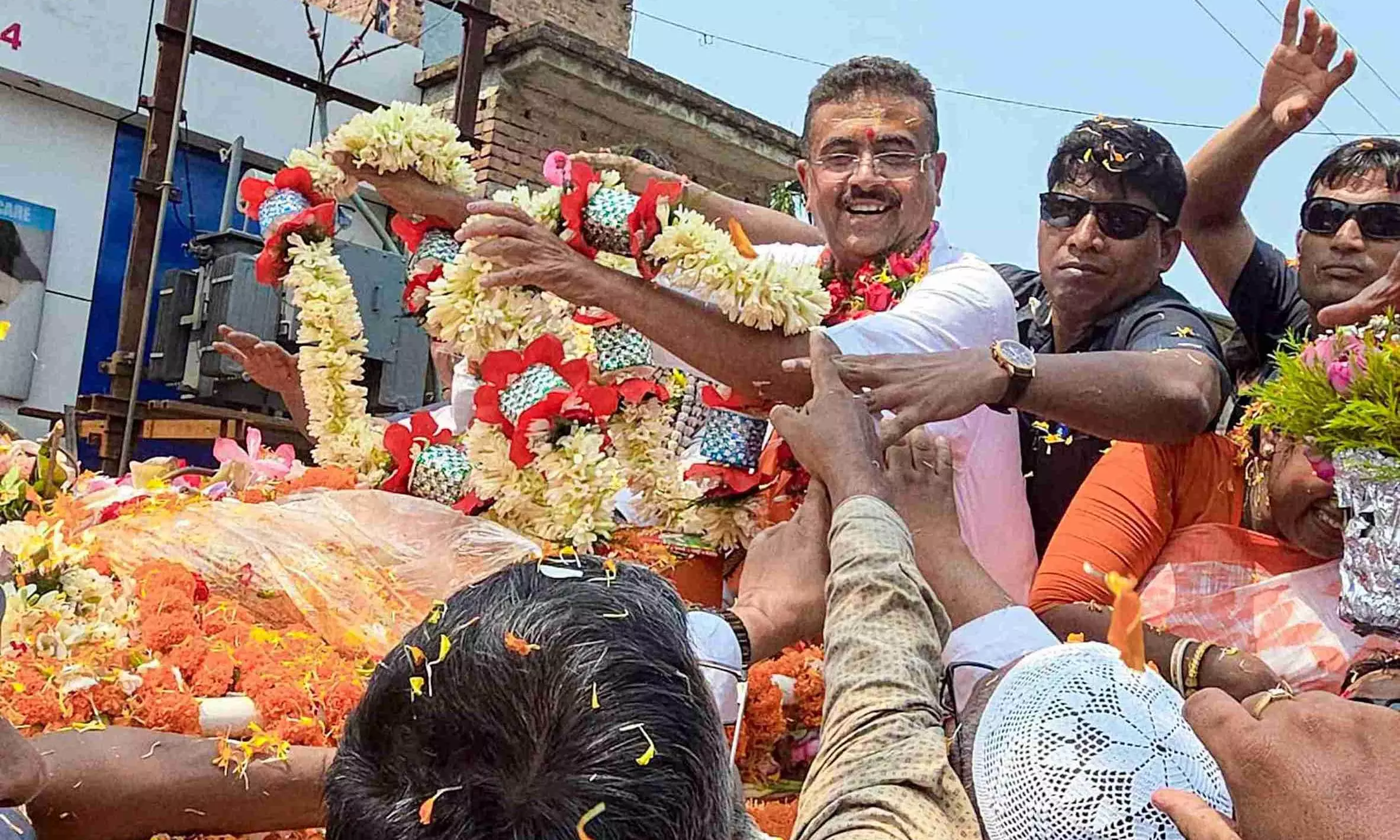 Suvendu Adhikari Falta roadshow Suvendu Adhikari Falta roadshow