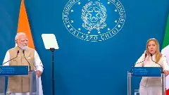 Prime Minister Narendra Modi and Italian Prime Minister Giorgia Meloni