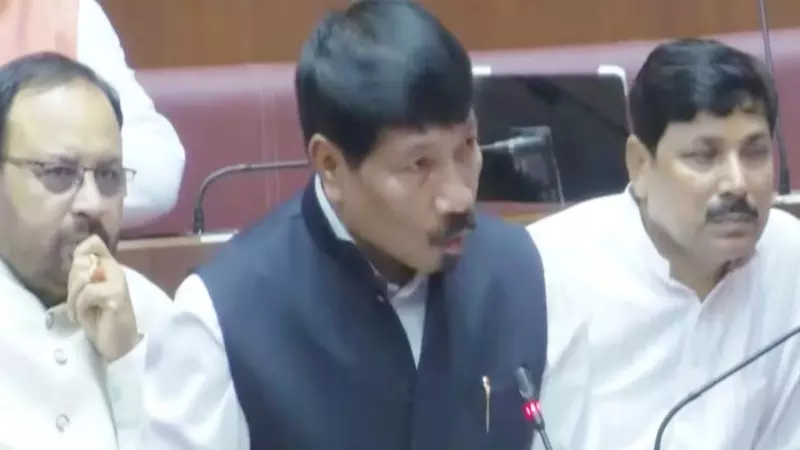 Parliamentary Affairs Minister Atul Bora (centre)