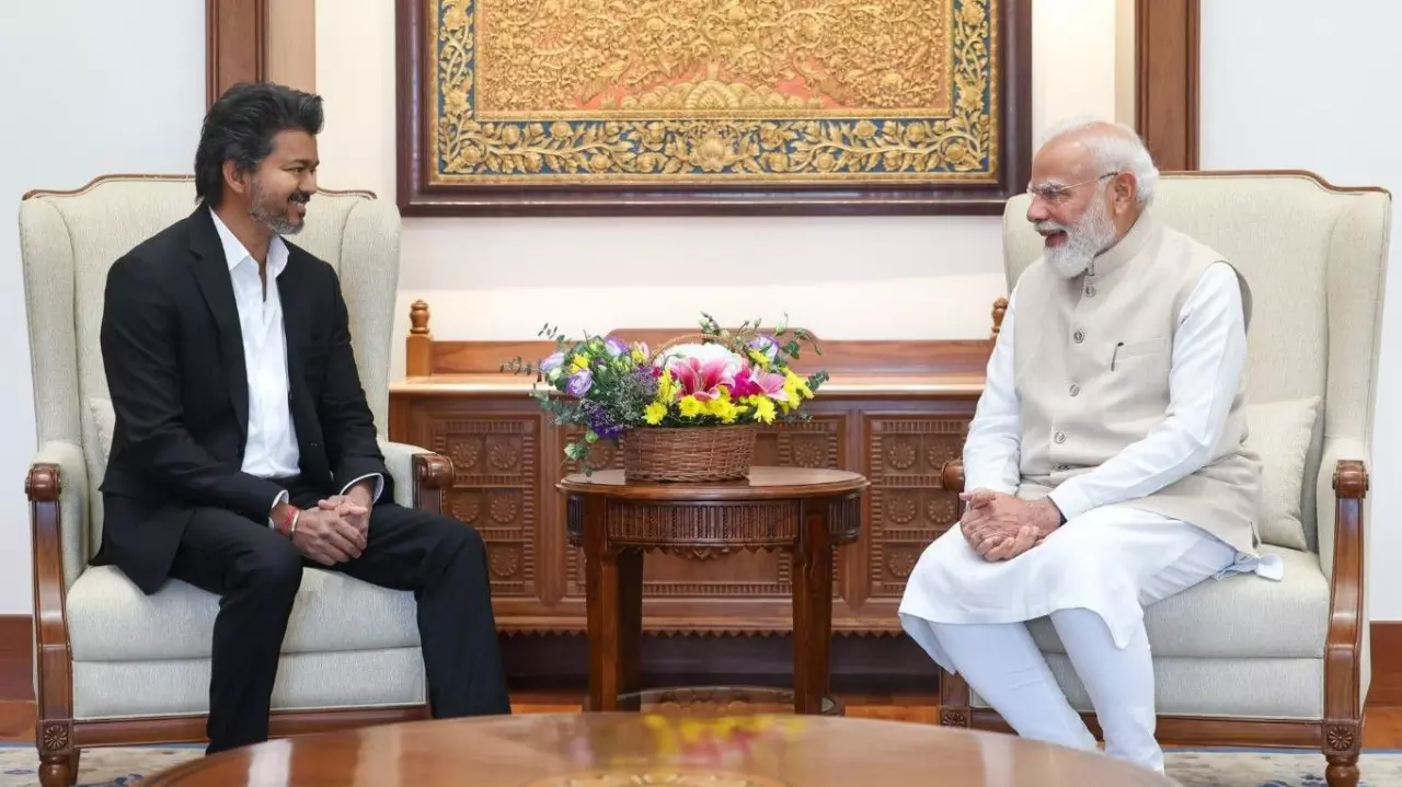 Vijay visited Modi for a quick meeting on May 27