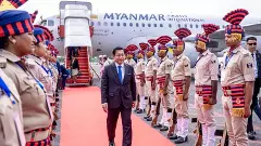Myanmar President U Min Aung Hlaing visits India