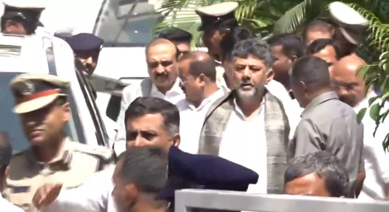 DK Shivakumar at Karnataka Lok Bhavan DK Shivakumar at Karnataka Lok Bhavan
