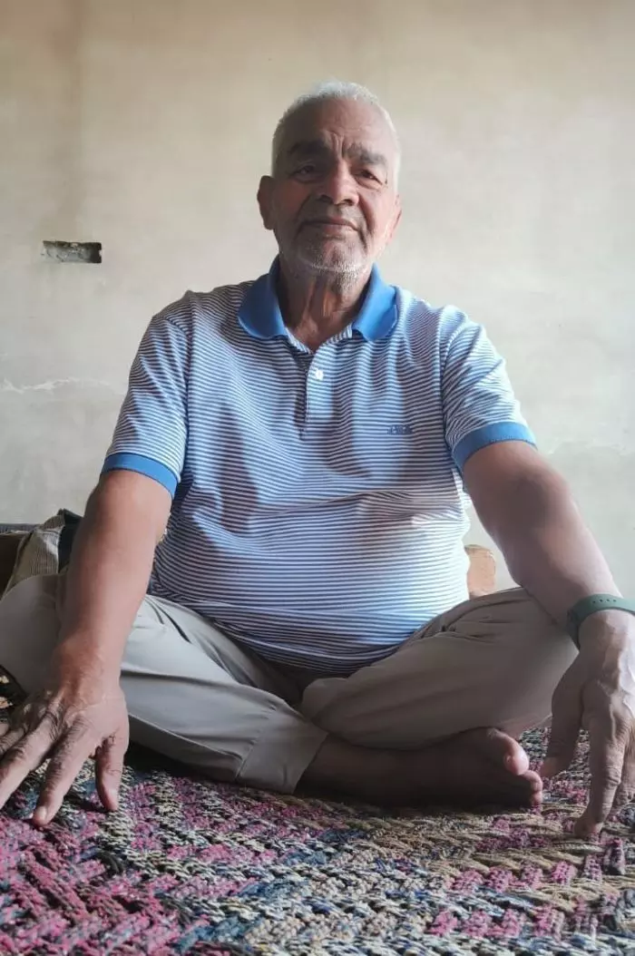 Mahavir Phogat at home in Balali. Photo: Sat Singh Mahavir Phogat at home in Balali. Photo: Sat Singh