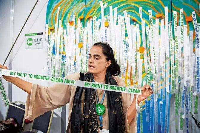 Bhavreen Kandhari working on her Right to Breathe initiative. Photo: By special arrangement