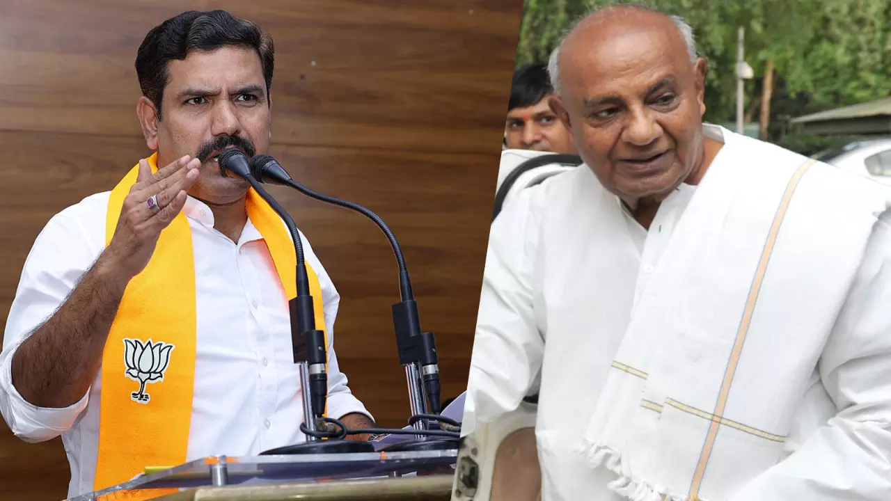 B Y Vijayendra H D Devegowda