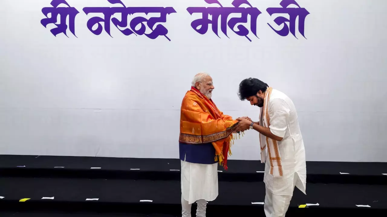 PM Narendra Modi with Pawan Kalyan
