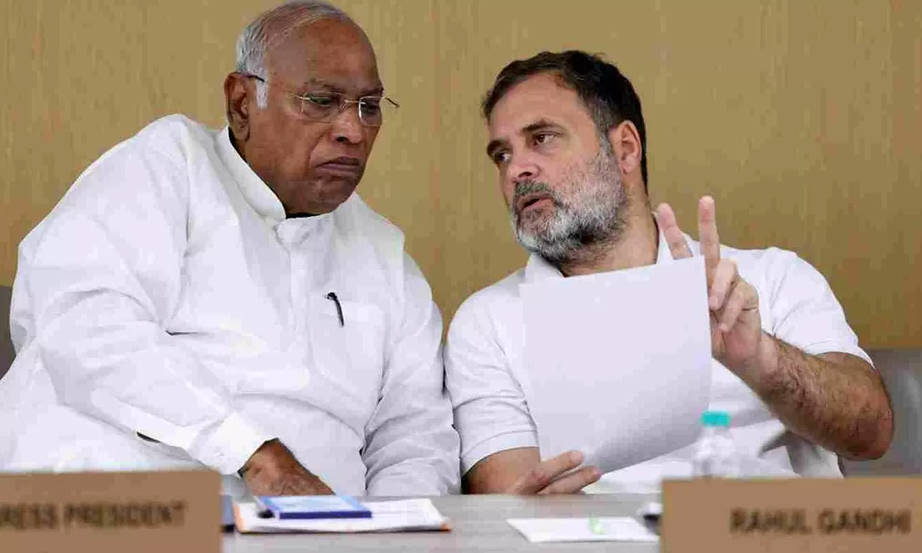 Congress chief Mallikarjun Kharge, three others elected to RS from Karnataka Congress chief Mallikarjun Kharge, three others elected to RS from Karnataka