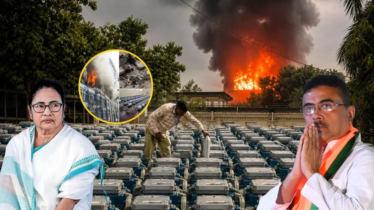fire broke out at South 24 Parganas Zilla Parishad building
