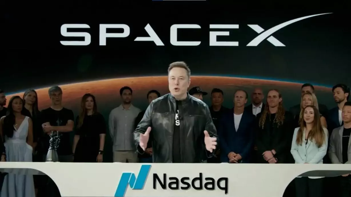 SpaceX CEO Elon Musk rings NASDAQ opening bell