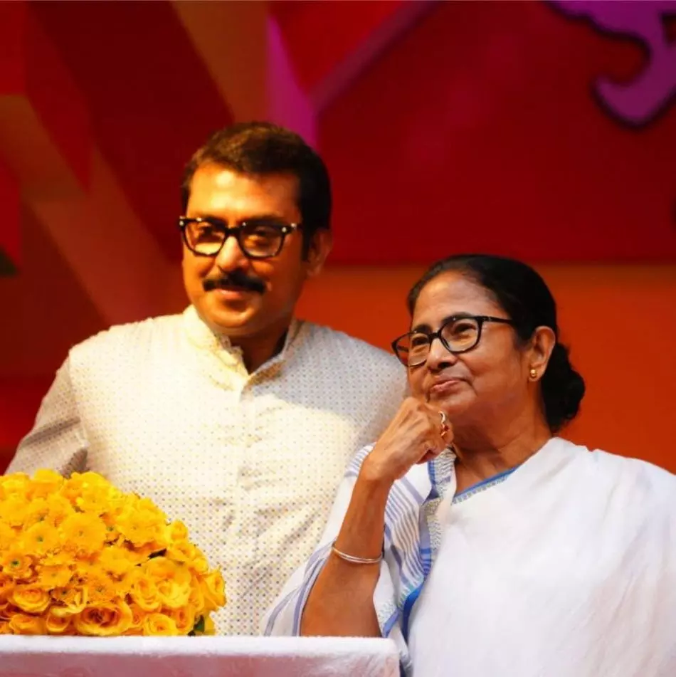 File photo of Swarup Biswas with former CM Mamata Banerjee. Facebook photo