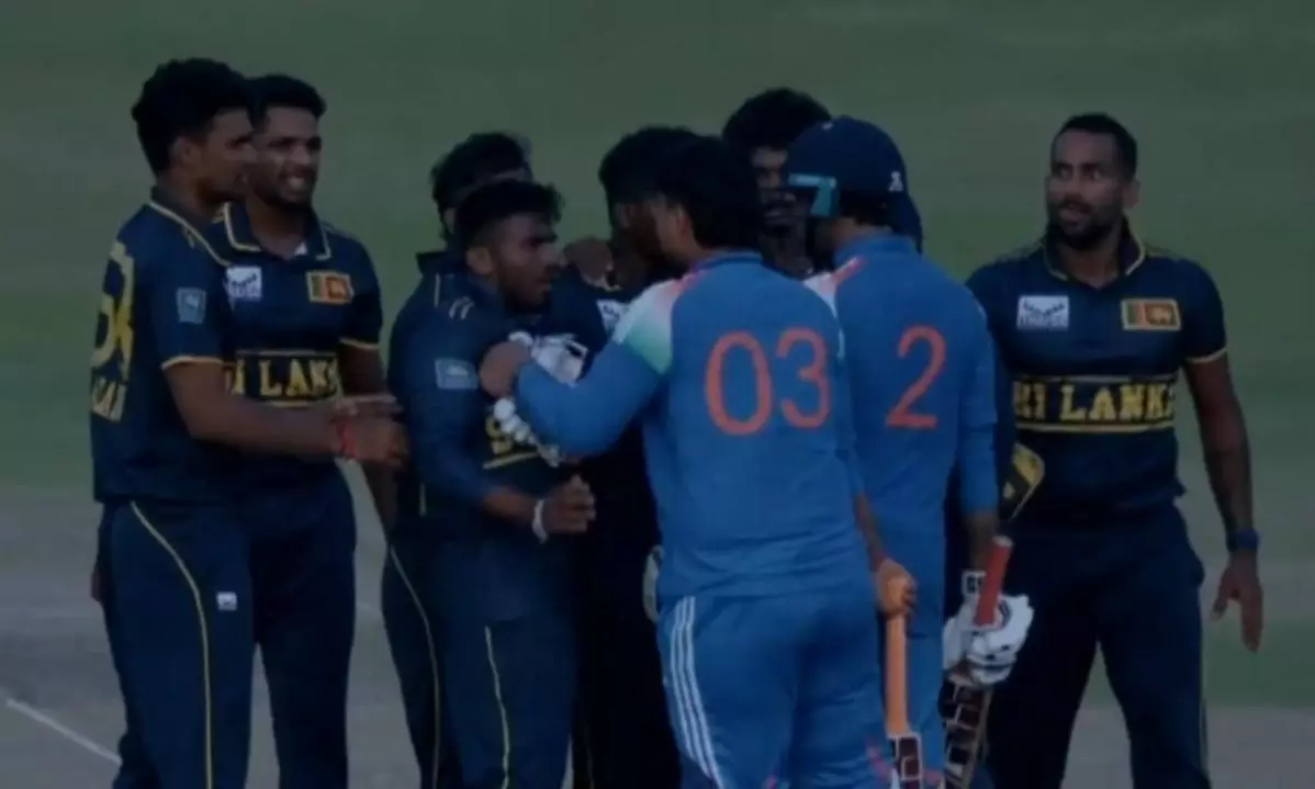 Sri Lanka A beat India A in chaotic super over after tempers flare Sri Lanka A beat India A in chaotic super over after tempers flare