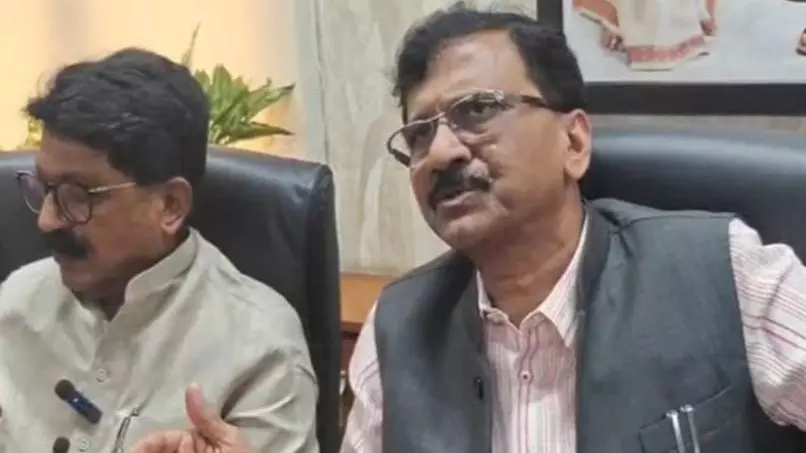 Shiv Sena leader Sanjay Raut (right)