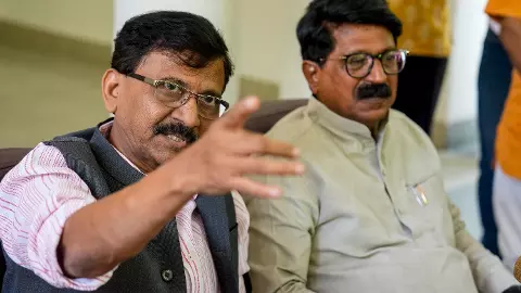 Shiv Sena (UBT) MPs Sanjay Raut and Arvind Sawant Shiv Sena (UBT) MPs Sanjay Raut and Arvind Sawant