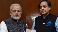 Shashi Tharoor and Narendra Modi