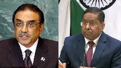 Asif Ali Zardari and Randhir Jaiswal