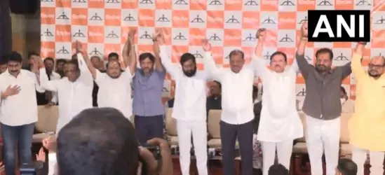 Six Shiv Sena (UBT) MPs join Eknath Shinde camp Six Shiv Sena (UBT) MPs join Eknath Shinde camp