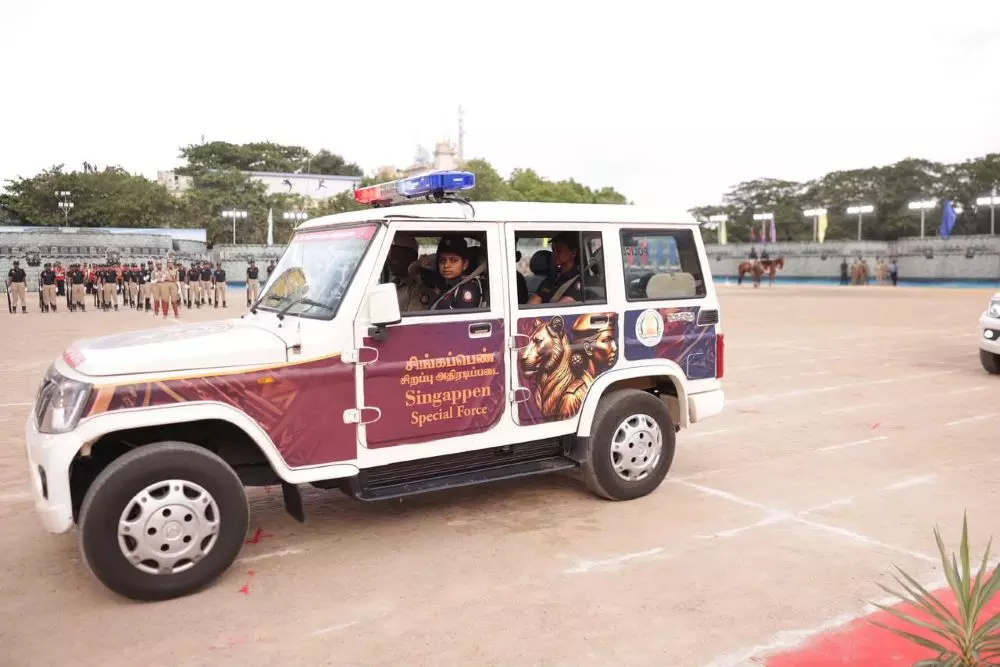 One of the patrol vehicles used by the Singappen force. Photo courtesy Department of Information and Public Relations, Tamil Nadu