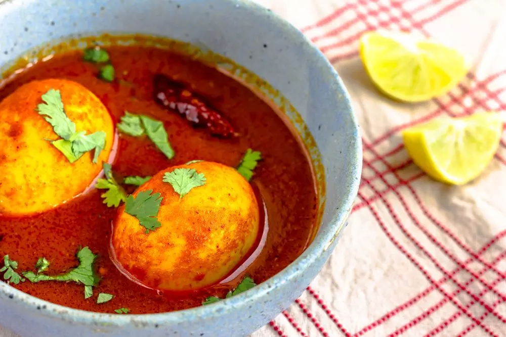 Egg Curry, the first dish many Bengalis learn to cook. Photo: Ayandrali Dutta