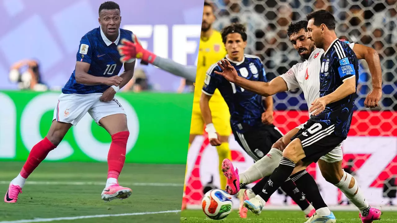 Kylian Mbappe and Lionel Messi
