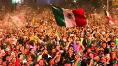 Mexico fans celebrate their teams victory over Ecuador in FIFA World Cup 2026