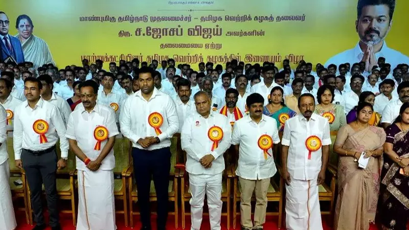 TVK takes tainted ministers vijayabhaskar and vijayabaskar TVK takes tainted ministers vijayabhaskar and vijayabaskar