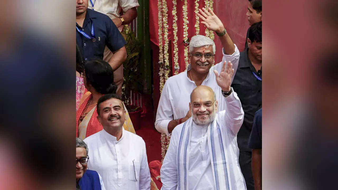 Union Home Minister Amit Shah and West Bengal CM Suvendu Adhikari