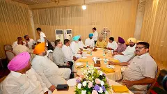 Bhupesh Baghlel with Punjab Congress leaders
