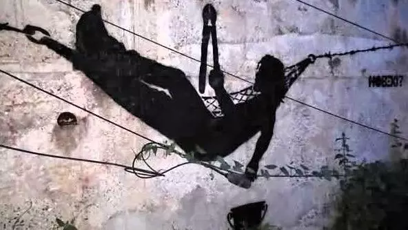 Graffiti with Bangladeshi protest icon HOBEKI?’s signature surfaces in Sikkim