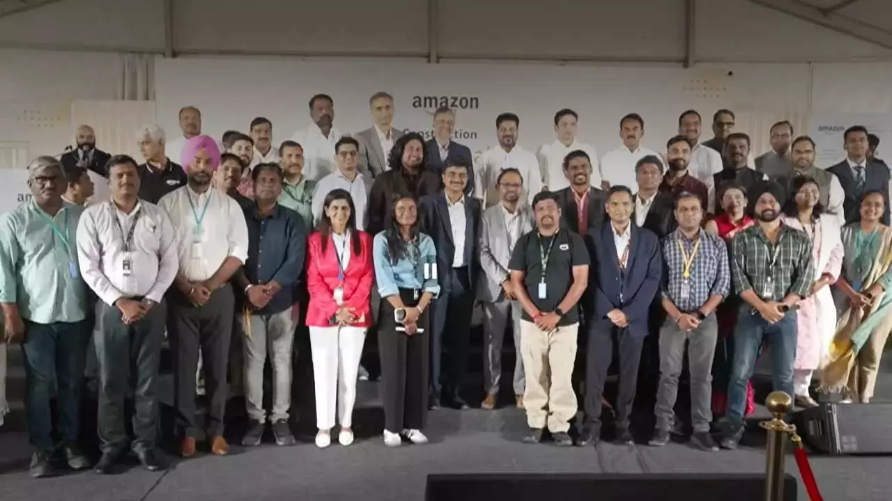Telangana CM Revanth Reddy at Amazon data centre ceremony