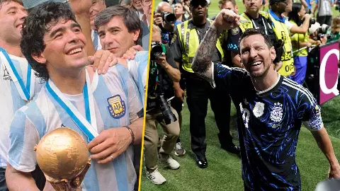 Diego Maradona and Lionel Messi Diego Maradona and Lionel Messi