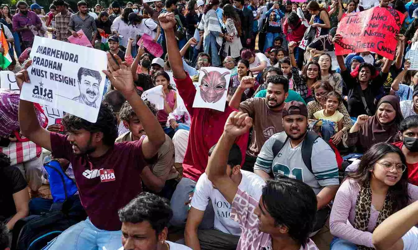 Nationwide protests back CJP’s Parliament march over alleged NEET paper leak Nationwide protests back CJP’s Parliament march over alleged NEET paper leak