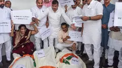 Congress party protest in Bhopal