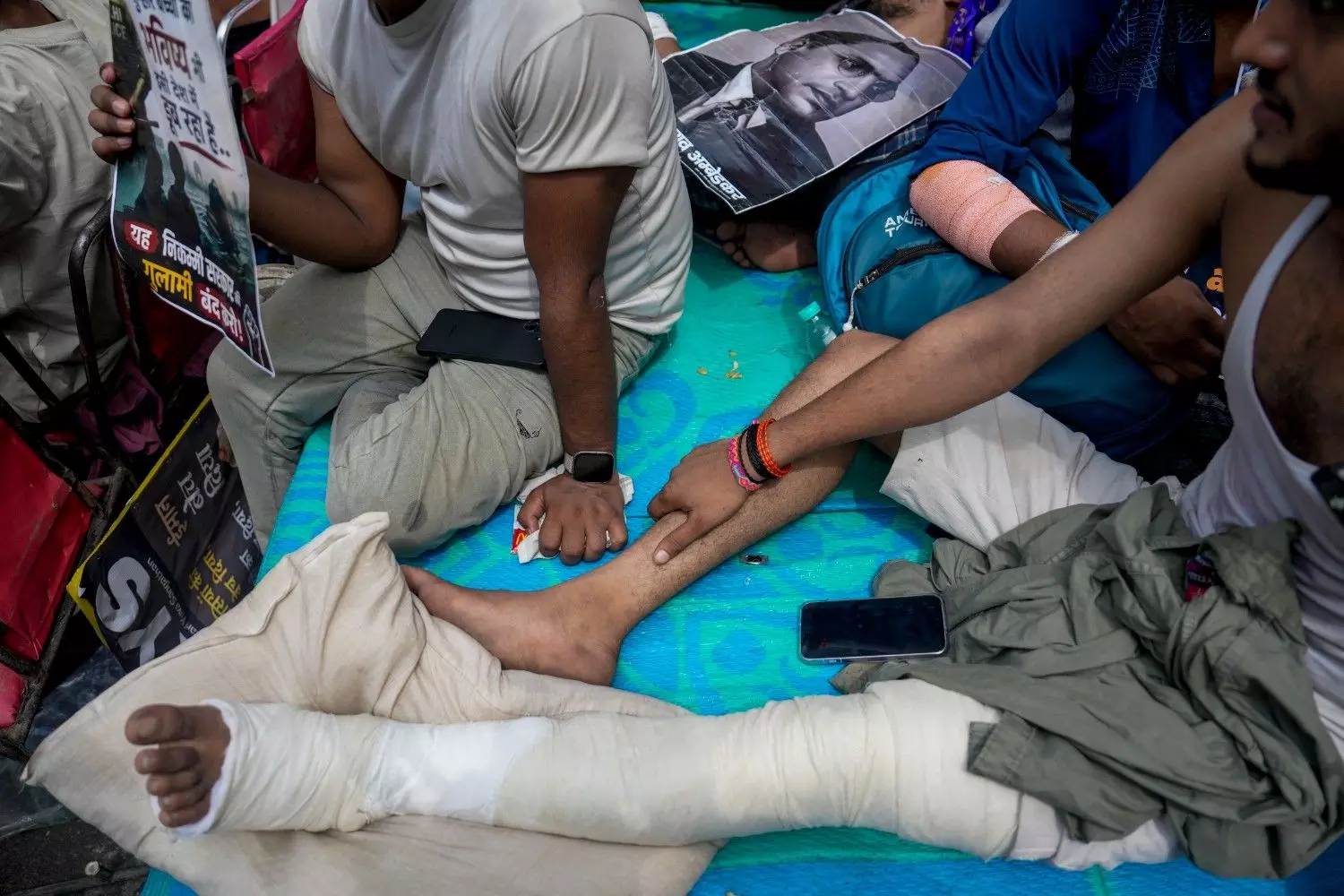Students injured during the CJP protests Students injured during the CJP protests